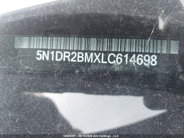 Продаж на аукціоні авто 2020 Nissan Pathfinder Sv, vin: 5N1DR2BMXLC614698, номер лоту: 12635357