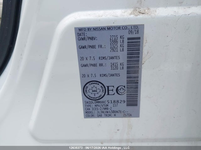 5N1DL0MMXKC518829 Infiniti Qx60 Luxe/pure