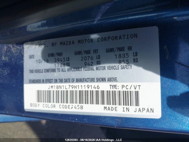 Mazda 3 TOURING 2017 JM1BN1L79H1119146 Image 17