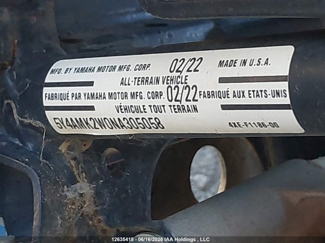 Yamaha Yfm700 G 2022 5Y4AMK2W0NA305058 Image 9