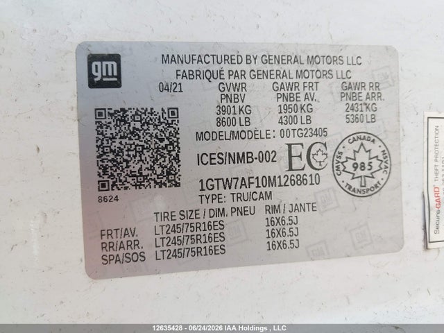 GMC Sierra 2021 1GTW7AF10M1268610 Image 9