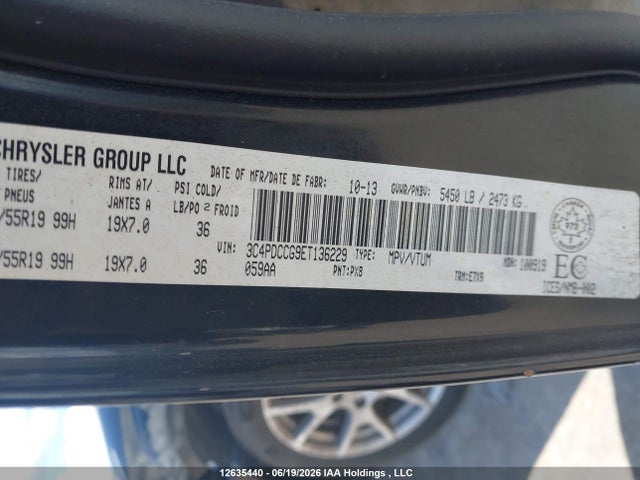 Dodge Journey Sxt 2014 3C4PDCCG9ET136229 Image 9