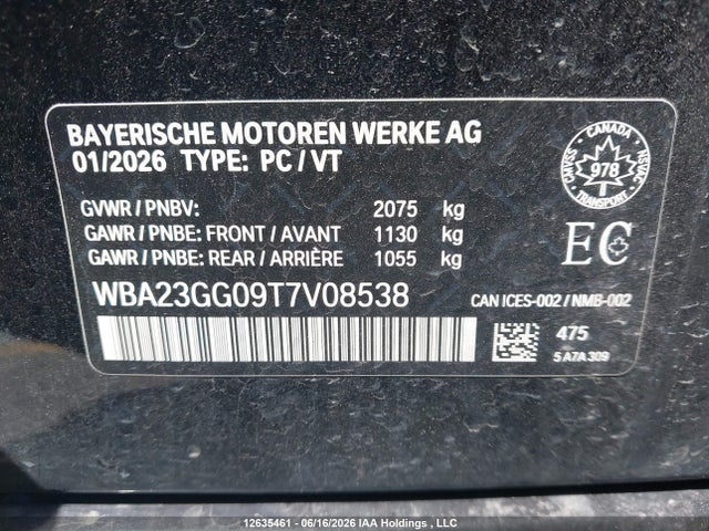 WBA23GG09T7V08538 BMW 228XI