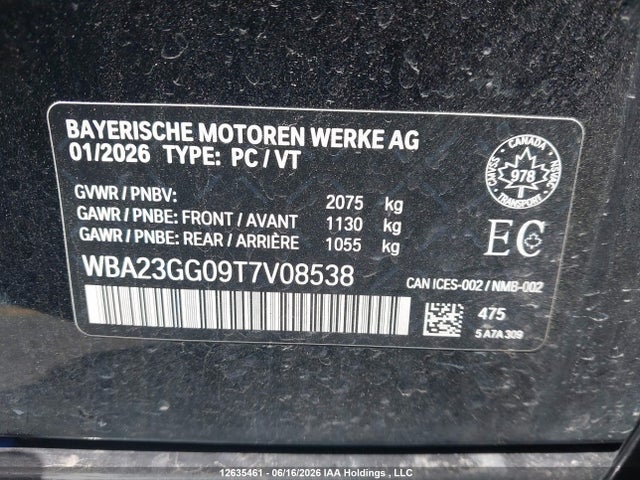 WBA23GG09T7V08538 BMW 228XI