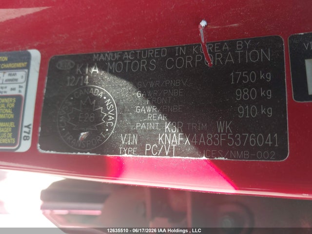 KIA FORTE EX 2015 KNAFX4A83F5376041 Image 18