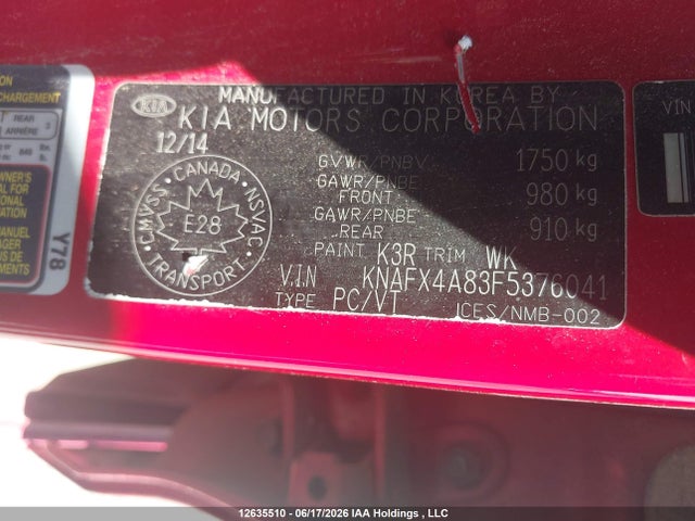 KIA FORTE EX 2015 KNAFX4A83F5376041 Image 9