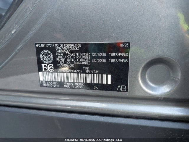 Toyota BZ4X XLE 2023 JTMABACA8PA042963 Image 9