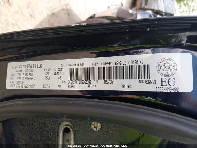 Продаж на аукціоні авто 2017 Ram 1500 St, vin: 3C6RR7KT1HG665341, номер лоту: 12635525