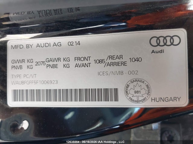 Audi S3 2.0t Progressiv 2015 WAUBFGFF5F1006923 Image 9