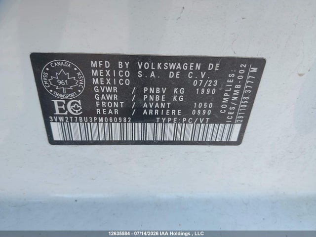 3VW2T7BU3PM060982 Volkswagen JETTA GLI
