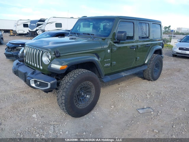 12635590 :رقم المزاد ، 1C4HJXEN2MW579587 vin ، 2021 Jeep Wrangler Unlimited Sahara مزاد بيع