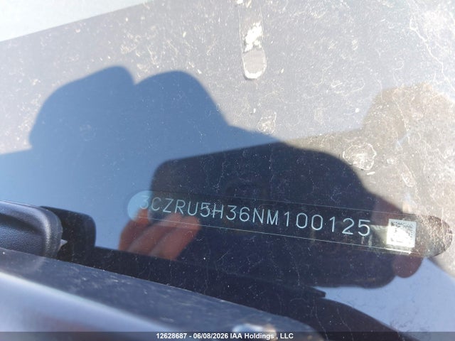 2022 Honda Hr-v Lx მანქანა იყიდება აუქციონზე, vin: 3CZRU5H36NM100125, აუქციონის ნომერი: 12628687