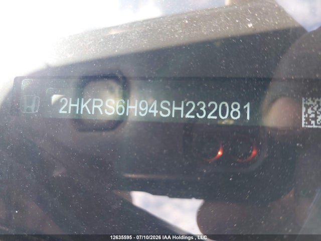 2025 Honda Cr-v Touring Hybrid მანქანა იყიდება აუქციონზე, vin: 2HKRS6H94SH232081, აუქციონის ნომერი: 12635595