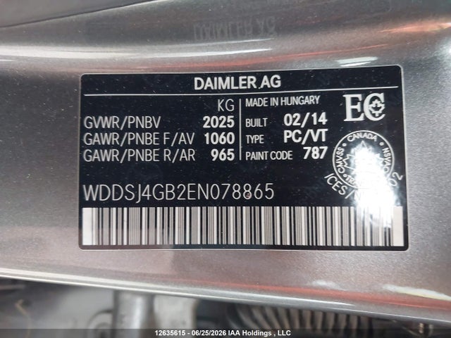 2014 Mercedes-benz Cla 250 4matic მანქანა იყიდება აუქციონზე, vin: WDDSJ4GB2EN078865, აუქციონის ნომერი: 12635615