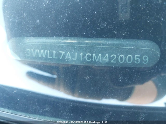 12635639 :رقم المزاد ، 3VWLL7AJ1CM420059 vin ، 2012 Volkswagen Jetta مزاد بيع