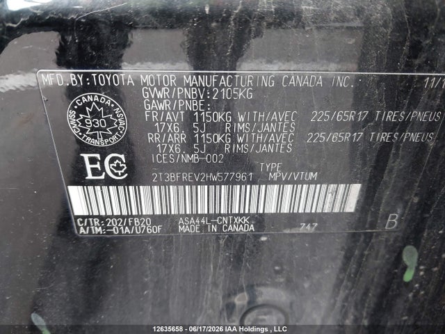 Toyota RAV4 LE 2017 2T3BFREV2HW577961 Image 9