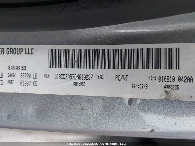 Aukcja sprzedaży 2013 Dodge Avenger, vin: 1C3CDZAB7DN610237, numer aukcji: 12635696