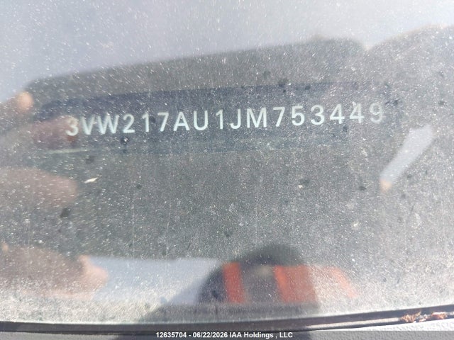 3VW217AU1JM753449 Volkswagen Golf Sportwagen S