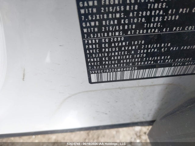 3VVUC7B22SM040825 Volkswagen TAOS SE