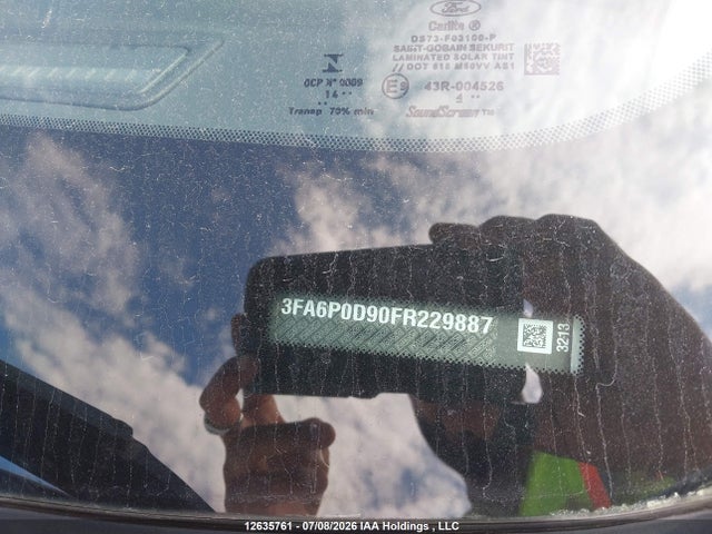 12635761 :رقم المزاد ، 3FA6P0D90FR229887 vin ، 2015 Ford Fusion Titanium مزاد بيع
