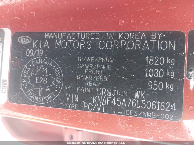 KIA FORTE GT 2020 KNAF45A76L5061624 Image 9