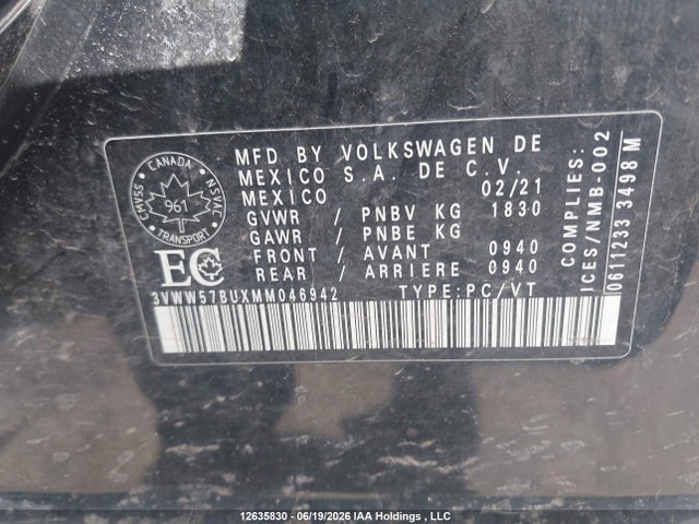 3VWW57BUXMM046942 Volkswagen Jetta Highline