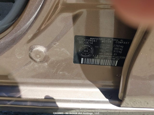 Продажа на аукционе авто 2015 Hyundai Elantra Se/sport/limited, vin: KMHDH4AH7FU413388, номер лота: 12635903