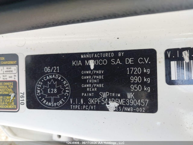 Продаж на аукціоні авто 2021 Kia Forte Ex/ex Premium/ex+, vin: 3KPF54AD6ME390457, номер лоту: 12635906