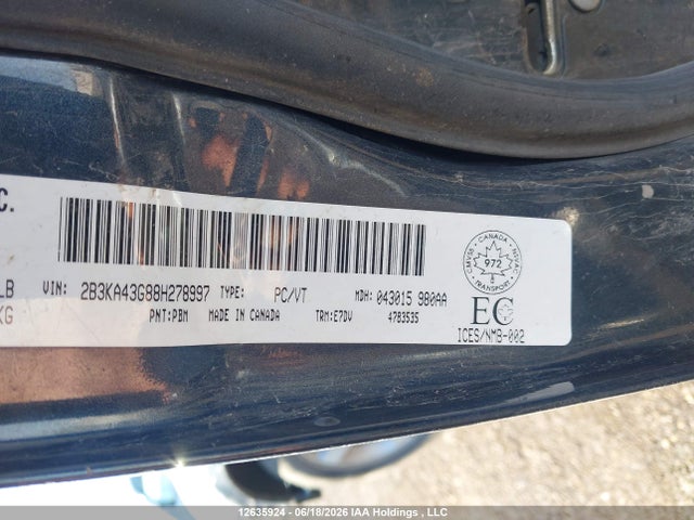 2008 Dodge Charger მანქანა იყიდება აუქციონზე, vin: 2B3KA43G88H278997, აუქციონის ნომერი: 12635924