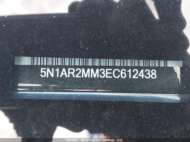Продаж на аукціоні авто 2014 Nissan Pathfinder S/sv/sl/platinum, vin: 5N1AR2MM3EC612438, номер лоту: 12635937