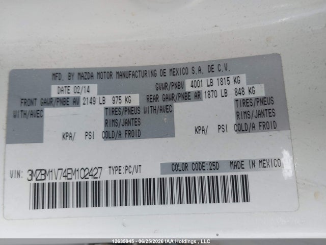 Mazda 3 TOURING 2014 3MZBM1V74EM102427 Image 9