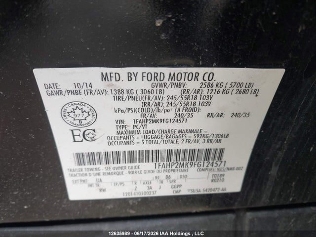 Ford Police Interceptor 2015 1FAHP2MK9FG124571 Image 9