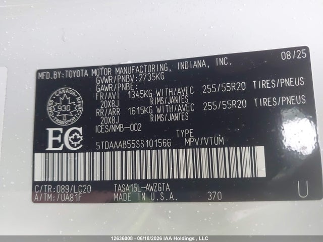 Toyota Grand Highlander Limited 2025 5TDAAAB55SS101566 Image 19