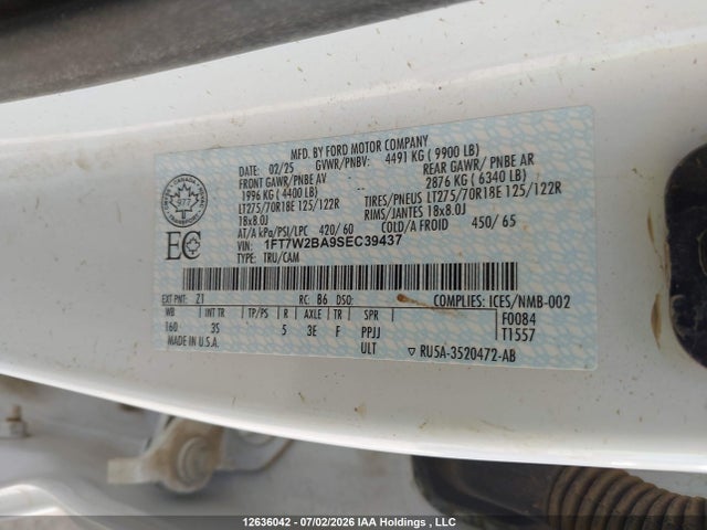 Ford F250 Super Duty 2025 1FT7W2BA9SEC39437 Image 18