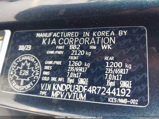 KIA Sportage Lx 2024 KNDPU3DF4R7244192 Image 9