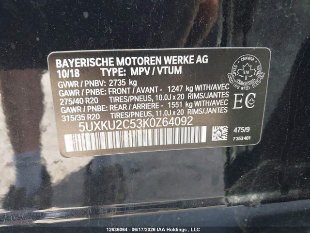 5UXKU2C53K0Z64092 BMW X6 Xdrive35i