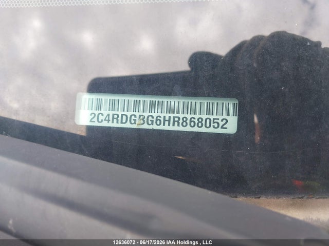 12636072 :رقم المزاد ، 2C4RDGBG6HR868052 vin ، 2017 Dodge Grand Caravan Cvp/sxt مزاد بيع