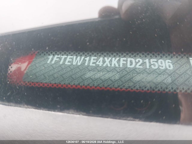 12636107 :رقم المزاد ، 1FTEW1E4XKFD21596 vin ، 2019 Ford F150 Supercrew مزاد بيع