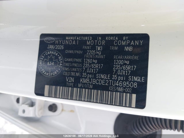 Hyundai TUCSON SEL 2026 KM8JBCDE2TU469508 Image 9