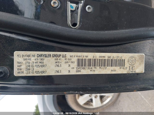 2012 Dodge Journey Cvp/se Plus მანქანა იყიდება აუქციონზე, vin: 3C4PDCAB8CT138140, აუქციონის ნომერი: 12636138