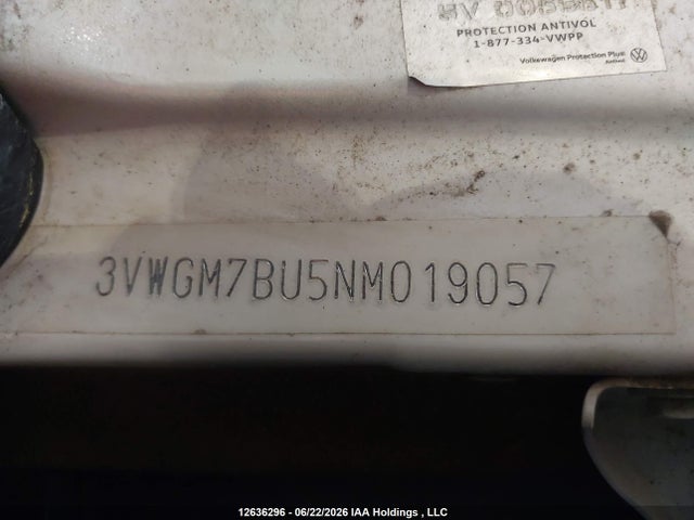 3VWGM7BU5NM019057 Volkswagen JETTA SEL