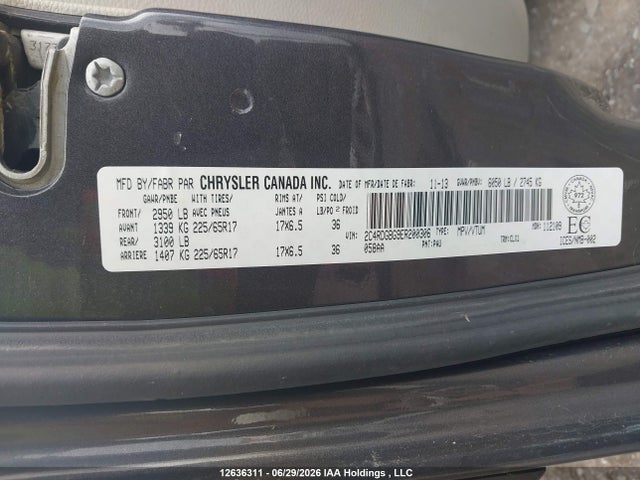 Продаж на аукціоні авто 2014 Dodge Grand Caravan Se/sxt, vin: 2C4RDGBG9ER200306, номер лоту: 12636311