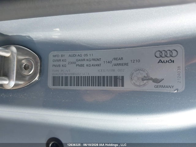 Продаж на аукціоні авто 2011 Audi A5 2.0t Premium, vin: WAUMFBFH9BN021473, номер лоту: 12636325