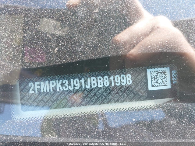 12636330 :رقم المزاد ، 2FMPK3J91JBB81998 vin ، 2018 Ford Edge مزاد بيع