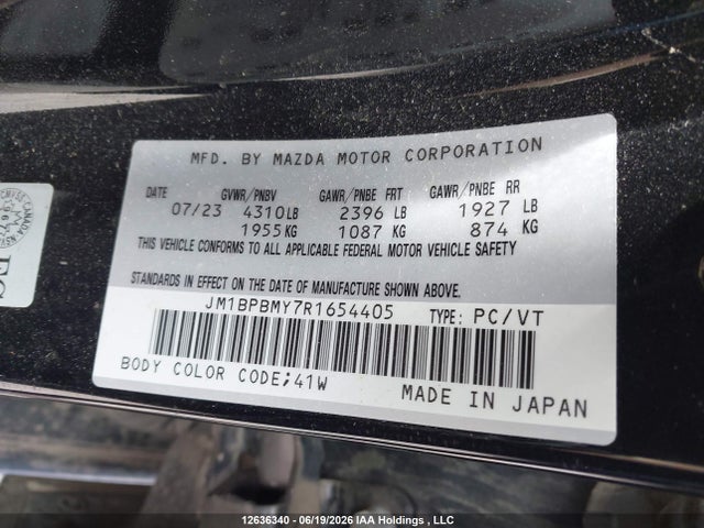 Aukcja sprzedaży 2024 Mazda Mazda3 Gt W/turbo, vin: JM1BPBMY7R1654405, numer aukcji: 12636340