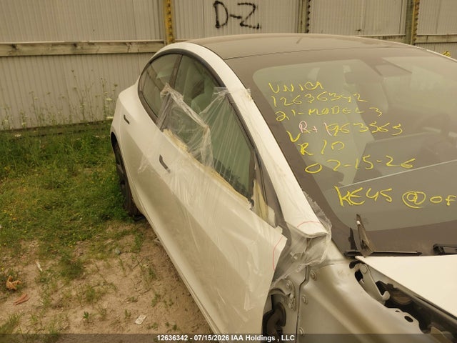 12636342 :رقم المزاد ، 5YJ3E1EAXMF963565 vin ، 2021 Tesla Model 3 مزاد بيع