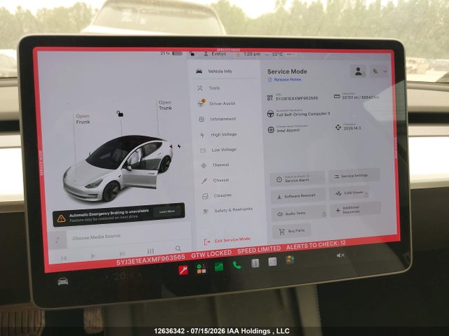 Aukcja sprzedaży 2021 Tesla Model 3, vin: 5YJ3E1EAXMF963565, numer aukcji: 12636342
