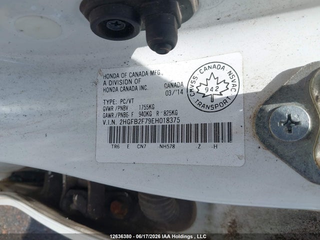 Honda Civic Touring 2014 2HGFB2F79EH018375 Image 15