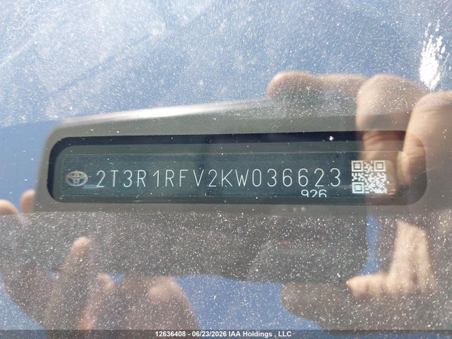 2019 Toyota Rav4 მანქანა იყიდება აუქციონზე, vin: 2T3R1RFV2KW036623, აუქციონის ნომერი: 12636408