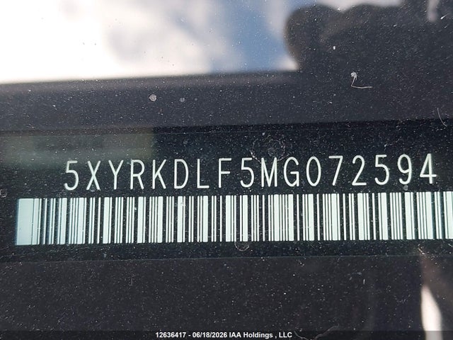 12636417 :رقم المزاد ، 5XYRKDLF5MG072594 vin ، 2021 Kia Sorento Sx/sxp مزاد بيع